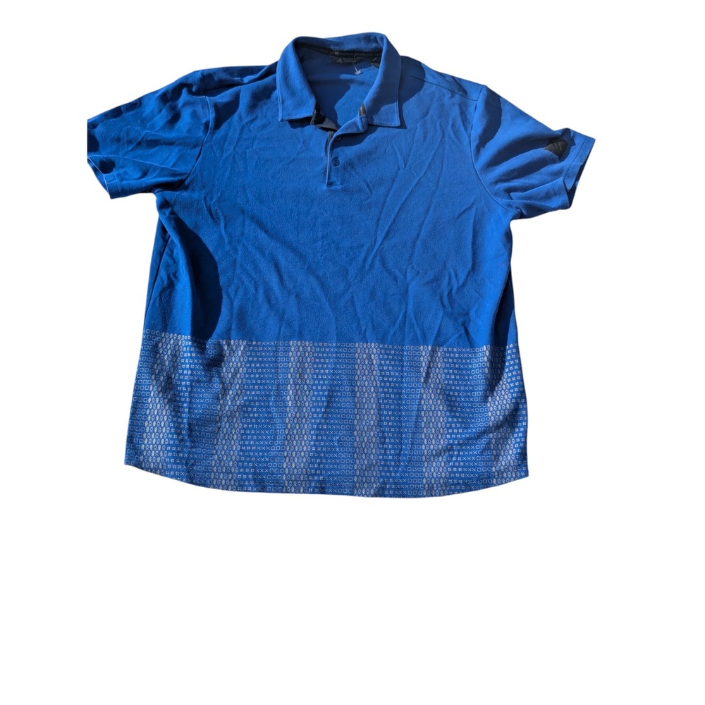 Adidas La Marque Au X Short Sleeve Polo Shirt Geometric Print Casual Top XL